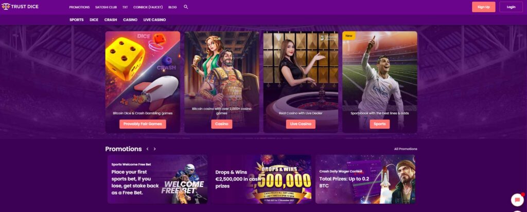 Trust Dice online cryptocurrency casino